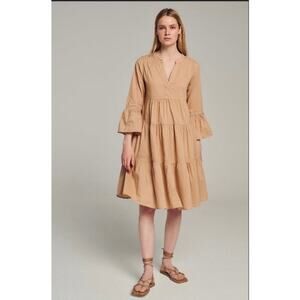 Devotion Twins Dilos Midi Dress in Beige